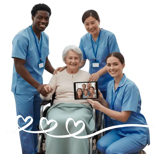 What does a typical care plan look like for someone recovering from a hospital stay?